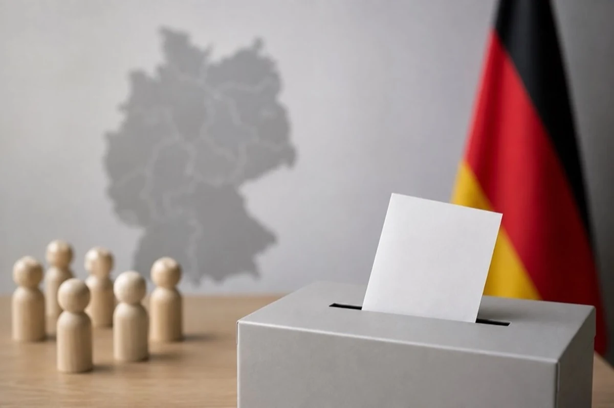 Neutrale Wahlunterlagen und Stift zur Landtagswahl in Sachsen-Anhalt und im Harz