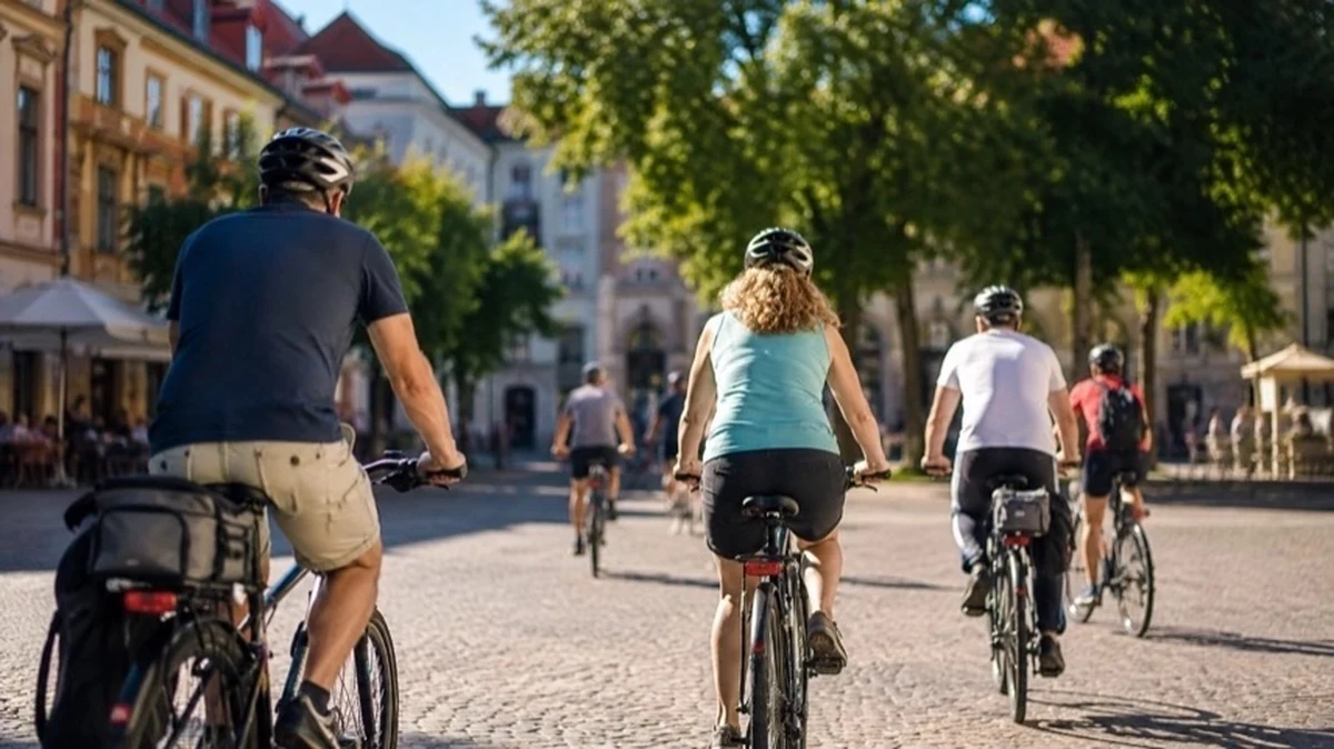 Radfahrer bei einer gemeinsamen Fahrradtour in Halberstadt während des Stadtradelns 2026 im Landkreis Harz
