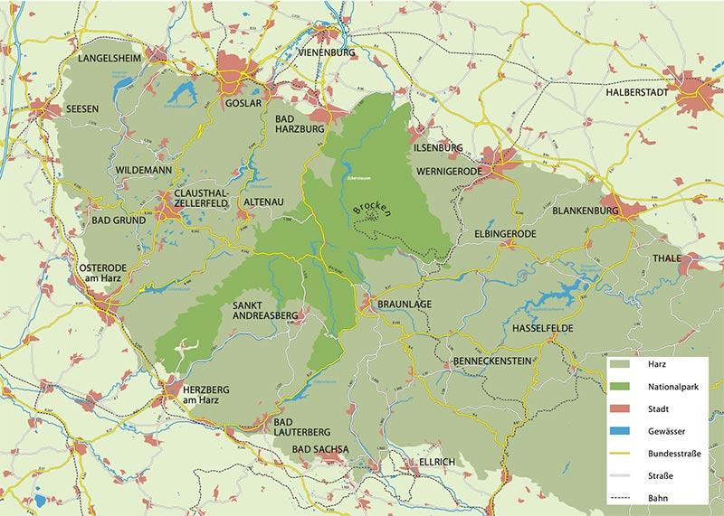 Nationalpark Harz Karte